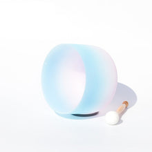Load image into Gallery viewer, 8-12 Inch Blue+Pink Candy Color Frosted Quartz Singing Bowl + FREE Carrying Case, Mallet and O-ring
