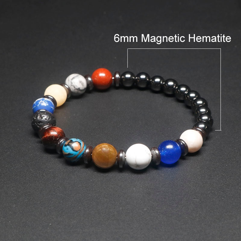 Natural Stone Solar System Bracelet