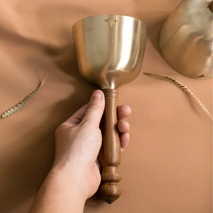 Nepal  Handheld Tibetan Singing Bowl + FREE Mallet and Pouch