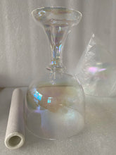Load image into Gallery viewer, 5.5inch 432hz, 4th Octave, E Note,  Solar Plexus Chakra Cosmic Rainbow Clear Crystal Singing Chalice + FREE Mallet