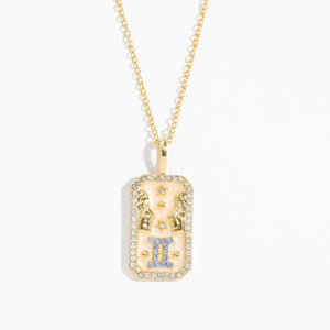 Zodiac Sign Birthstone Necklace
