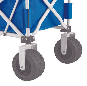 Blue Folding All-Terrain Wide-Track Wheeled Wagon