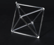 Load image into Gallery viewer, 5-10 Inch Transparent Color Clear Quartz Crystal Singing Merkaba Pyramid + FREE Mallet and Carrying Case