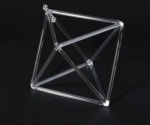 5-10 Inch Transparent Color Clear Quartz Crystal Singing Merkaba Pyramid + FREE Mallet and Carrying Case