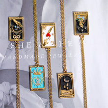 Load image into Gallery viewer, Antiqued Enamel Tarot Necklace