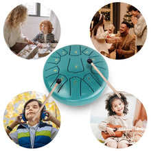 Load image into Gallery viewer, 6 Inch, 11 Notes Mini Steel Tongue Drum + FREE Mallet and Carrying Bag