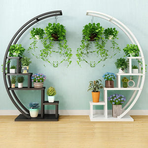 2 pcs Black & White Multi-Layer Stand Shelf