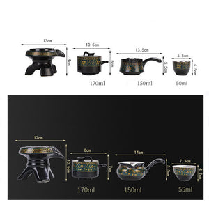 999 Silver-Plated Chinese Tea Set, High-grade Porcelain