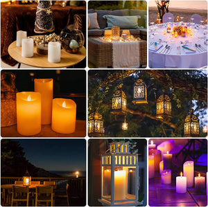 12Pcs/Set Flickering Flameless Candles, Waterproof LED with Remote