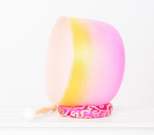 Load image into Gallery viewer, 8-12 inch Pink Crystal Singing Bowl + FREE Carrying Case, Mallet and O-ring