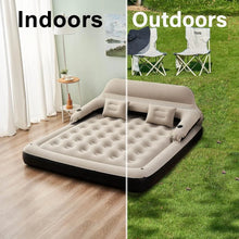 Load image into Gallery viewer, Queen Size Inflatable Bed with with Convertible Headrest Sofa
