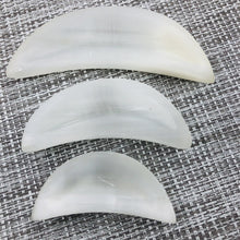 Load image into Gallery viewer, White Selenite Moon Bowl, Gypsum Stone
