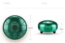 Load image into Gallery viewer, 5 inch, 8 Notes, C Key Mini Steel Tongue Drum + FREE Carrying Bag