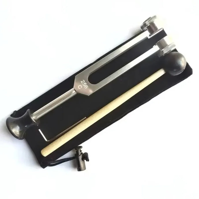 1pc 256/432/384/528Hz Weighted Tuning Fork with Base + FREE Mallet and Pouch