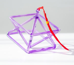 7-10 Inch Purple Merkaba Crystal Singing Pyramid + FREE Case and Mallet