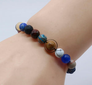 Natural Stone Solar System Bracelet