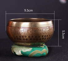 Load image into Gallery viewer, Decorated and Hammered Tibetan Singing Bowl + FREE Mallet and O-ring