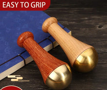 Load image into Gallery viewer, Guasha Copper Wood Massage Tools