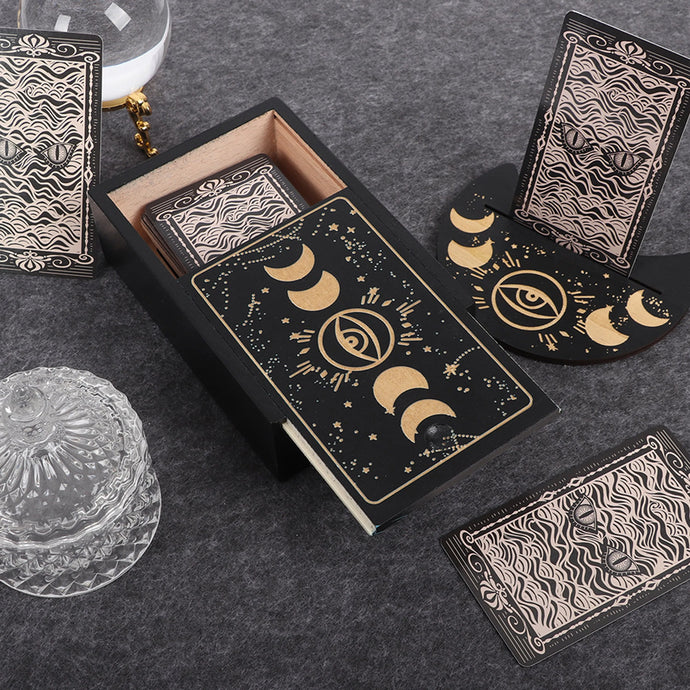 Wooden Oracle Cards Box and Card Holder Stand