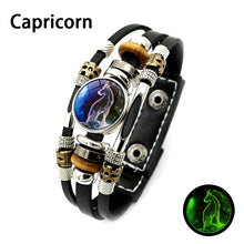 Load image into Gallery viewer, Luminous 12 Zodiac Signs Charm Bracelet