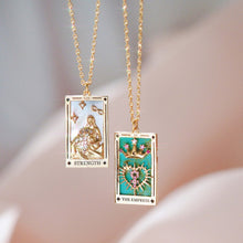 Load image into Gallery viewer, Antiqued Enamel Tarot Necklace