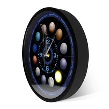 Load image into Gallery viewer, Planets of Astrology, Outer Space Metal Frame Wall Clock
