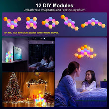 Load image into Gallery viewer, RGB Bluetooth LED Hexagon Light