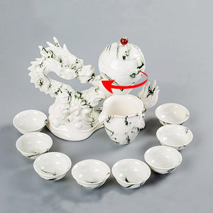 Chinese Dragon Automatic Ceramics Tea Set