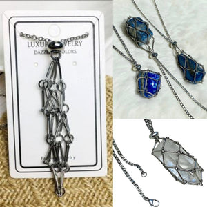 Crystal Holder Cage Necklace (Stones NOT Included)