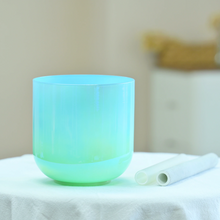 Load image into Gallery viewer, 1pc 6 Inch Dream Color Alchemy Clear Quartz Chakra Crystal Singing Bowl + FREE 2 Mallets and O-ring