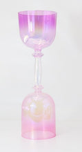 Load image into Gallery viewer, Practitioner Bowls - Handled Singing Bowl, 6-8 Inch Double Head Pink Quartz Crystal + FREE Mallet and Carrying Case