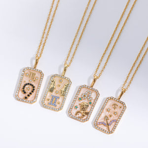 Zodiac Sign Birthstone Necklace