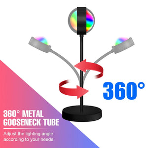 RGB LED Ring Projector Sunset Lamp
