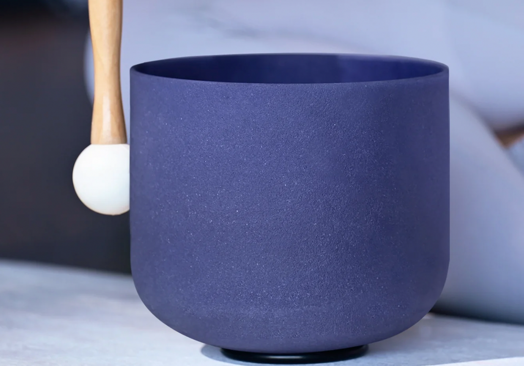 Sapphire Gemstone Fusion Crystal Singing Bowl + FREE Bag, Mallet and O-ring