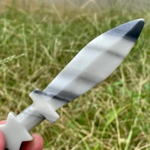 Load image into Gallery viewer, Natural Gemstone Crystal Knife Hand-Carved Healing Tool