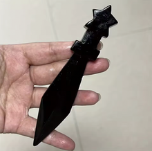 Load image into Gallery viewer, Natural Gemstone Crystal Knife Hand-Carved Healing Tool