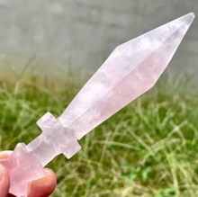 Load image into Gallery viewer, Natural Gemstone Crystal Knife Hand-Carved Healing Tool