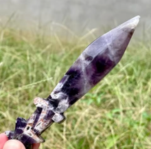 Load image into Gallery viewer, Natural Gemstone Crystal Knife Hand-Carved Healing Tool