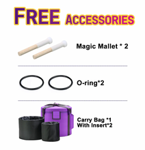 Load image into Gallery viewer, Binaural Beat Frosted Singing Bowl Set + 2 FREE Carrying Cases, Mallets and O-rings