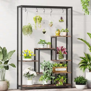 5 Tier Brown Multi-layered Instrument Display Shelf