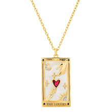 Load image into Gallery viewer, Antiqued Enamel Tarot Necklace