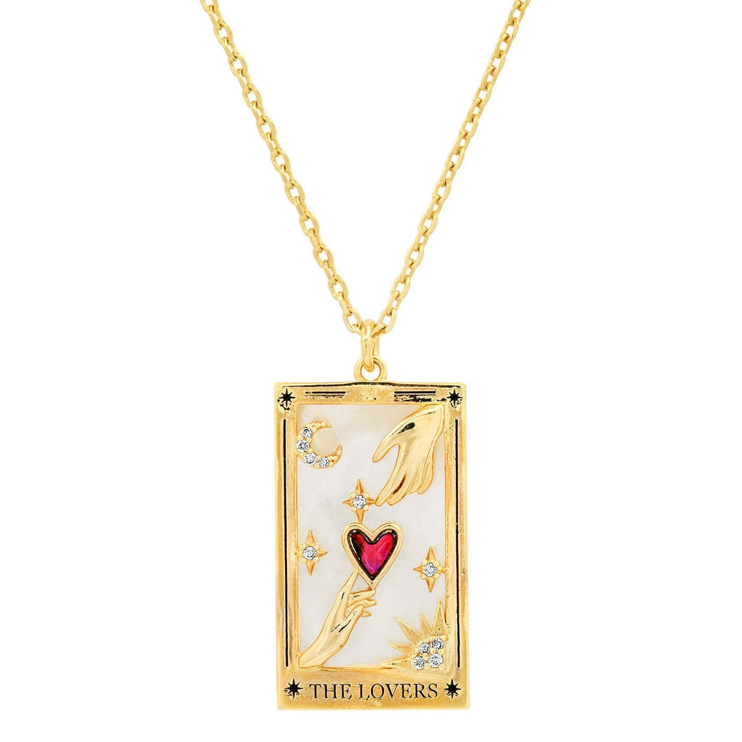 Antiqued Enamel Tarot Necklace