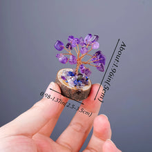 Load image into Gallery viewer, 12pcs Small Natural Crystal Tree Of Life Wood Base Set