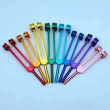 Load image into Gallery viewer, 8pcs Chakra Tuning Forks Set + FREE Bag and Mallets