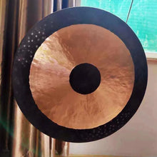 Load image into Gallery viewer, Bronze Chau Gong &amp; Square Steel Stand with Wheels + FREE Mallet