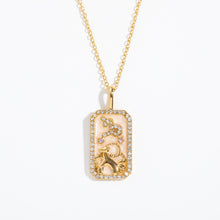 Load image into Gallery viewer, Zodiac Sign Birthstone Necklace