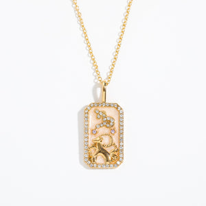 Zodiac Sign Birthstone Necklace