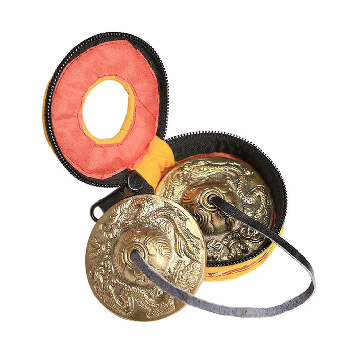 6.5cm Dragon Tibetan Tingsha Cymbals + FREE Bag