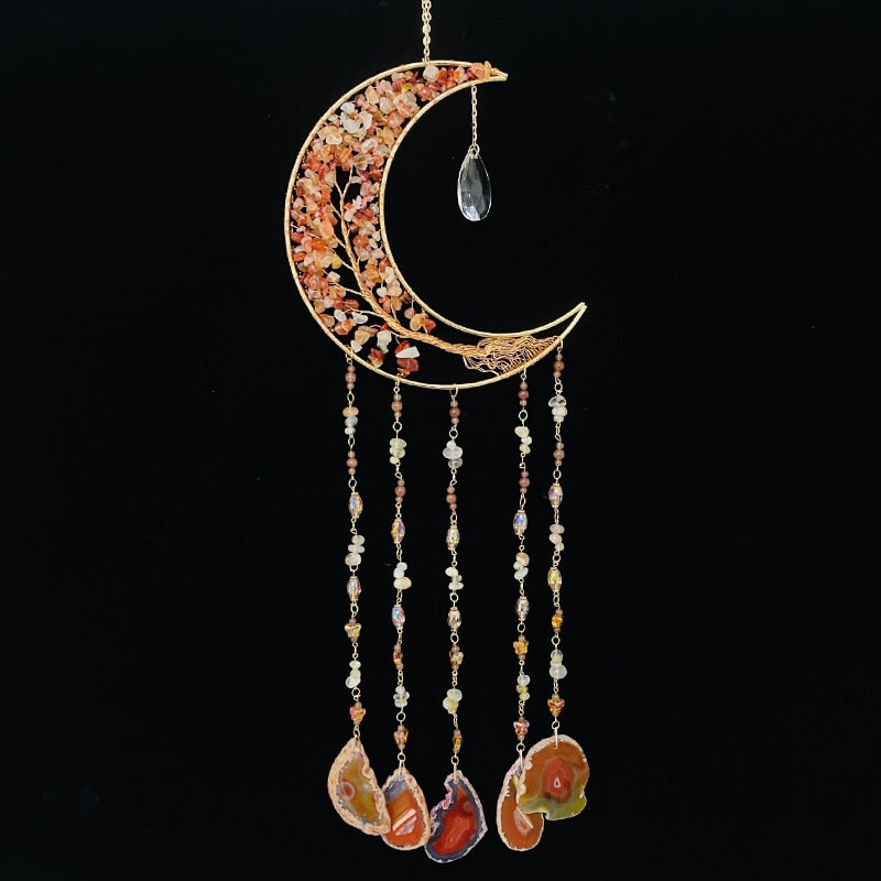 Agate Moon Dream Catcher