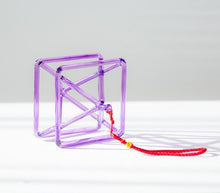 Load image into Gallery viewer, 7-10 Inch Purple Merkaba Crystal Singing Pyramid + FREE Case and Mallet